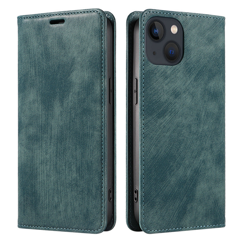 iPhone Compatible Leather Look Flip Phone Case Cover