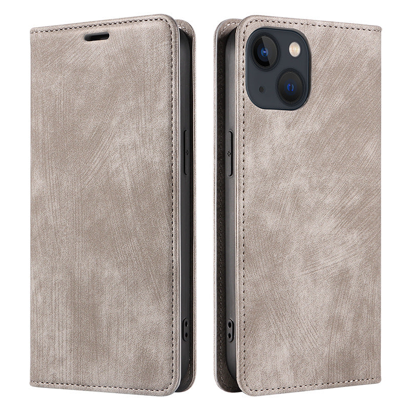 iPhone Compatible Leather Look Flip Phone Case Cover