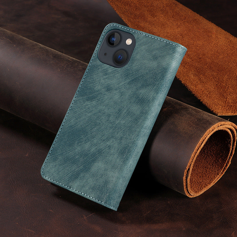 iPhone Compatible Leather Look Flip Phone Case Cover