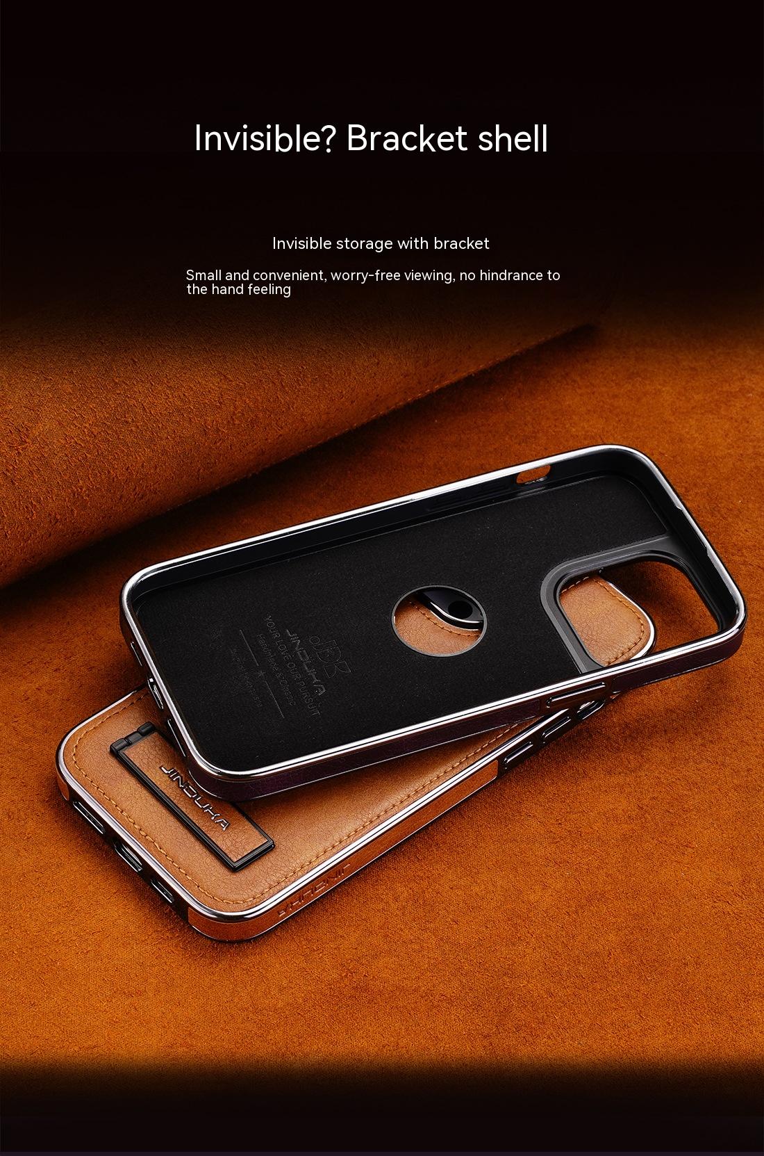 iPhone Compatible - Luxury Leather Look Phone Shell