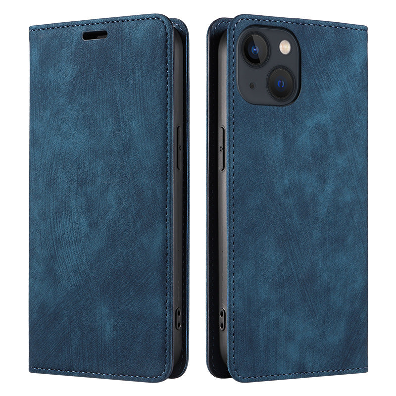 iPhone Compatible Leather Look Flip Phone Case Cover