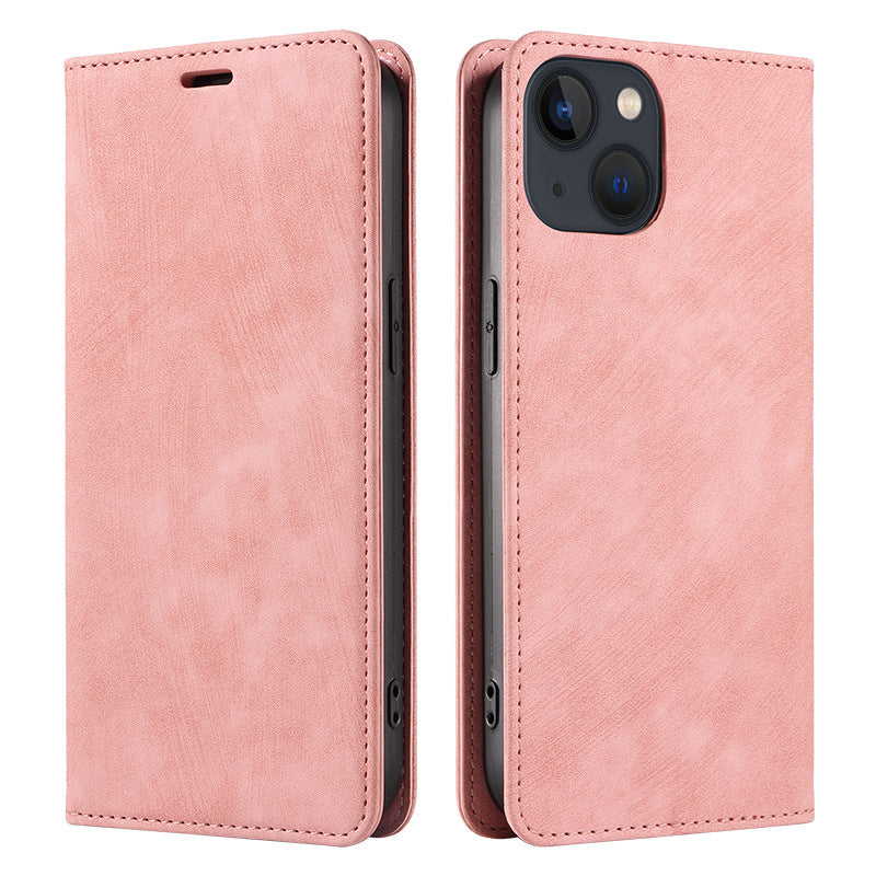 iPhone Compatible Leather Look Flip Phone Case Cover